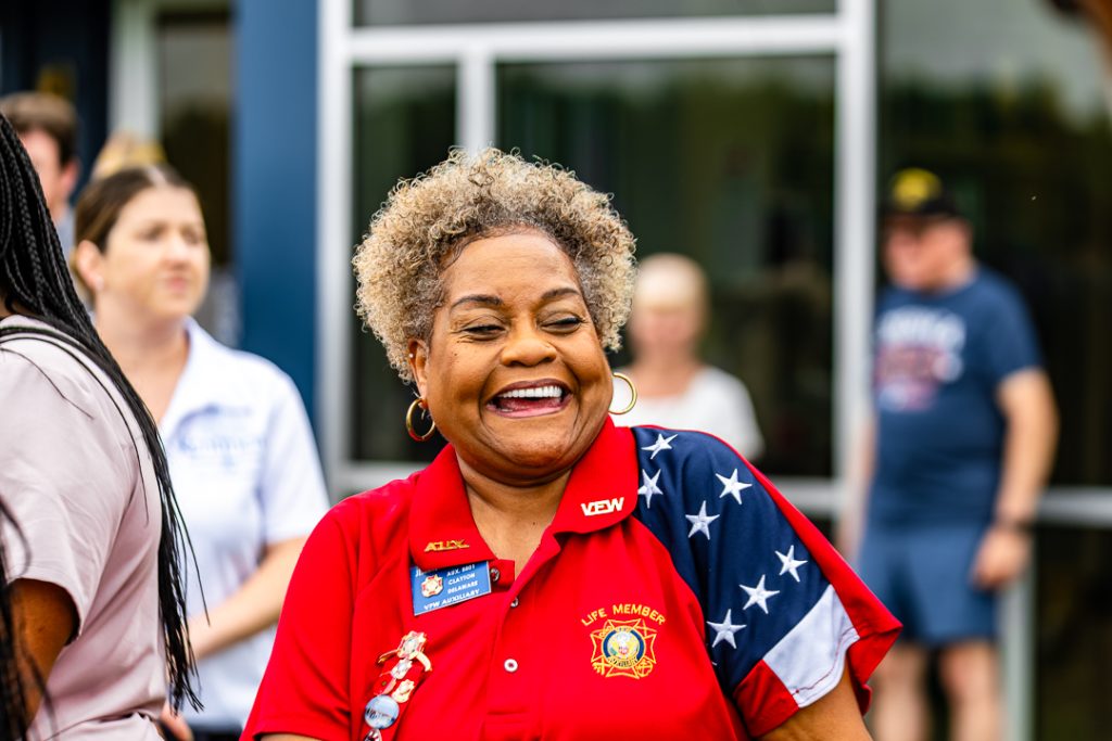 Cheswold Mayor, Jennette Williams, enjoyed the event which honored a group of Delaware veterans.