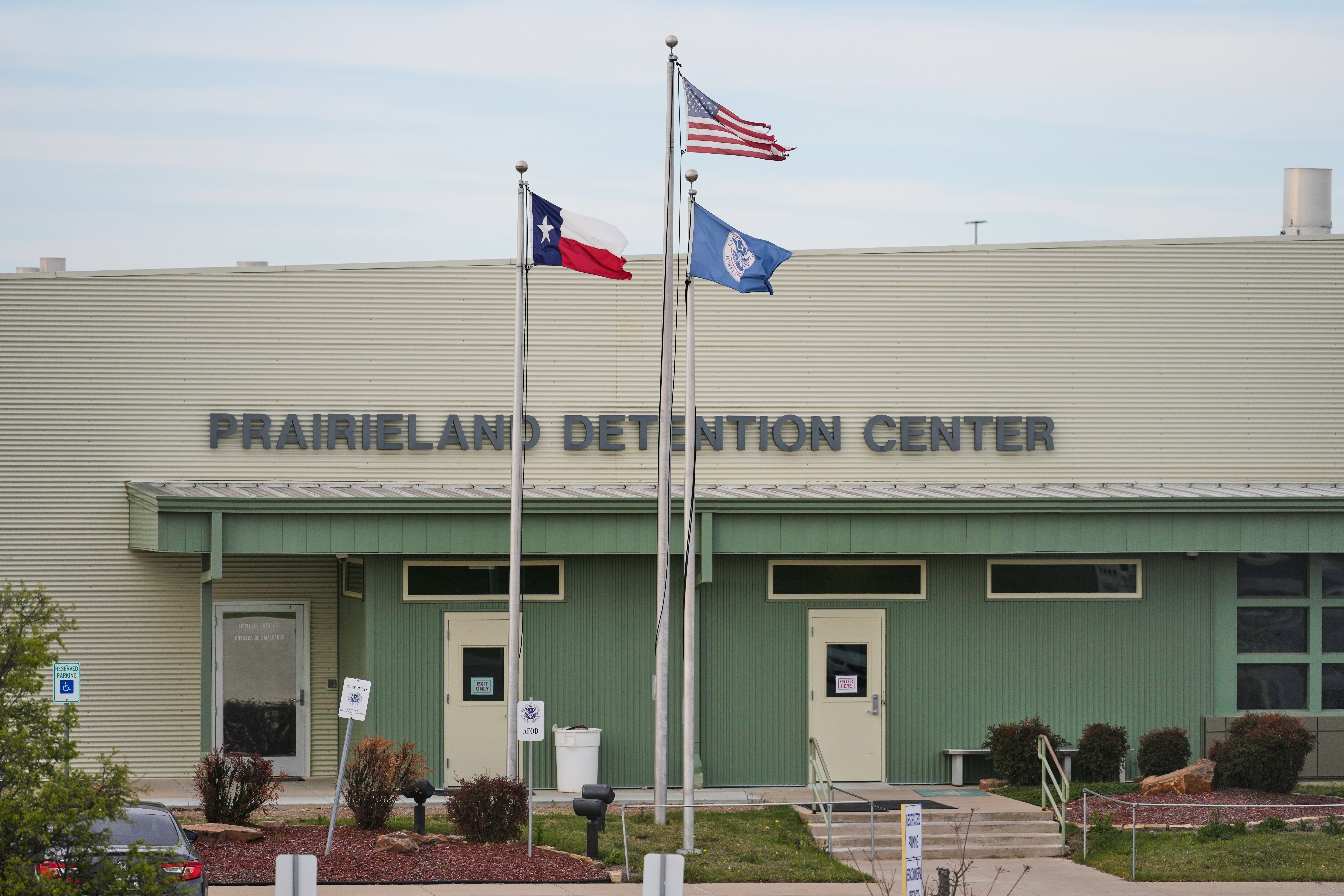 The Prairieland Detention Center in Alvarado, Texas, is shown, Monday, March 16, 2026.