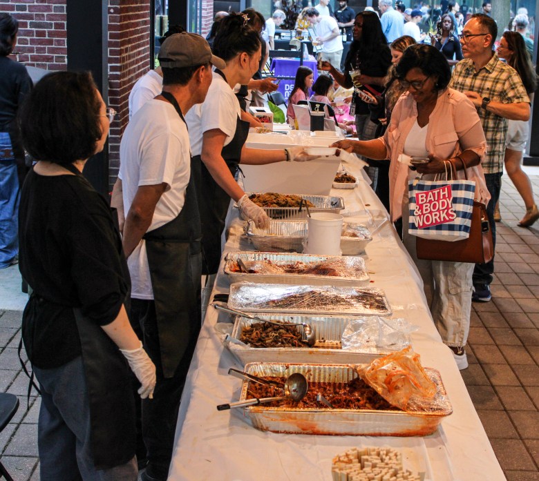 People choose food buffet style