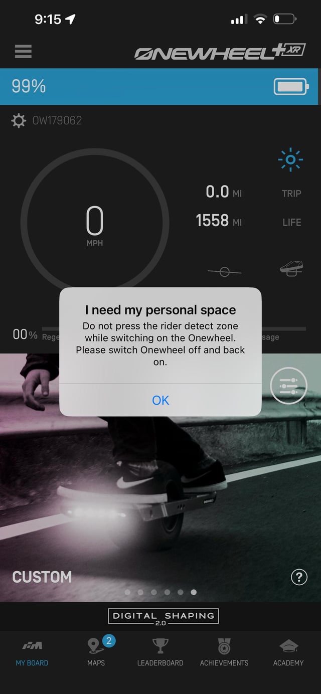 Foot sensor issues