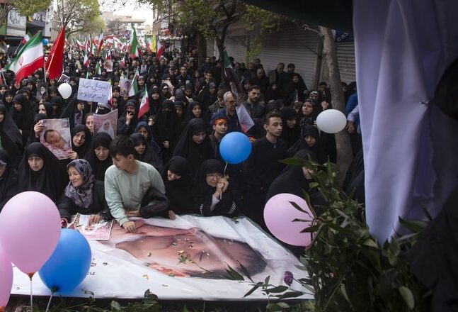 The funeral of Mohammad Ali Kialha in Qazvin, Iran on March 23 drew large crowds.
