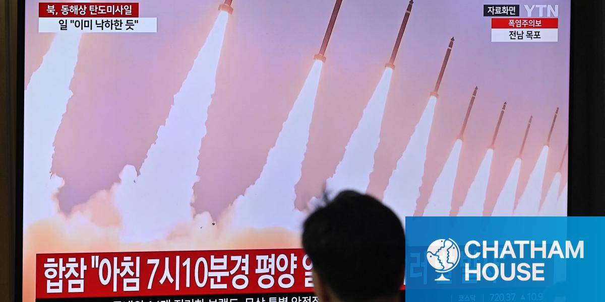 North Korean missiles seen on television