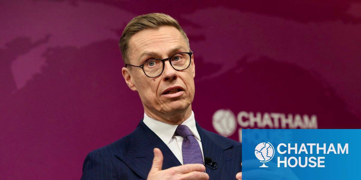 President Stubb speaking at Chatham House on 17 March 2026
