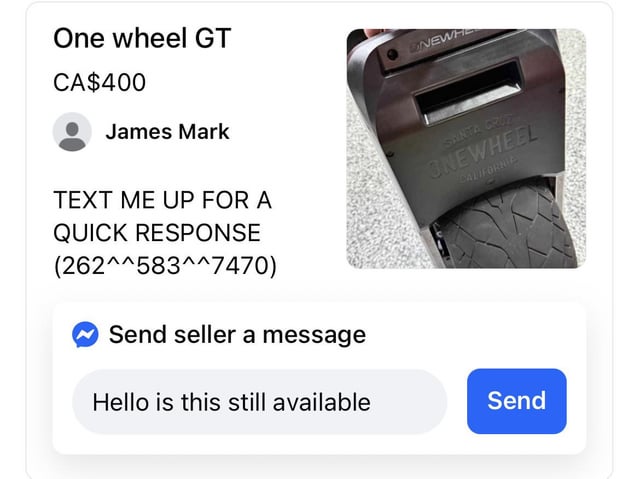 Got scammed for a GT today