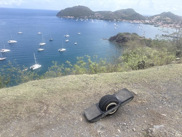 Brought my one wheel down to Terre De Haut, a small island off of Guadalupe, to explore a bit