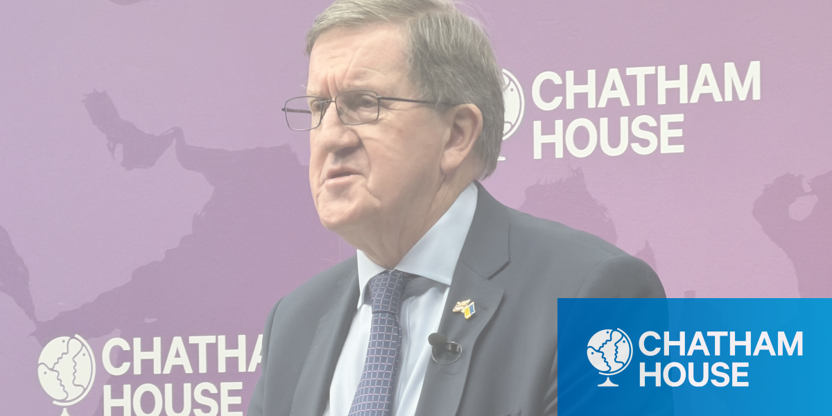 Lord Robertson speaking at Chatham House