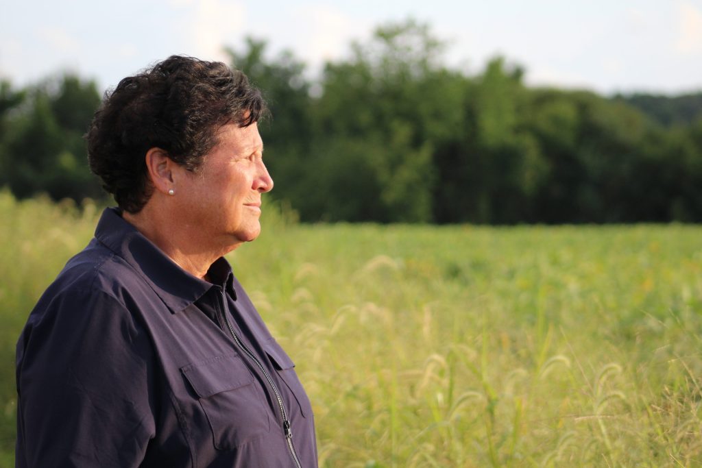 Donna Laws of Port Penn looks at a field next to her rural home