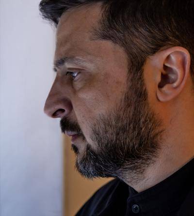 Portrait of President Volodymyr Zelenskyy taken at Chatham House in 2025 by Ander McIntyre