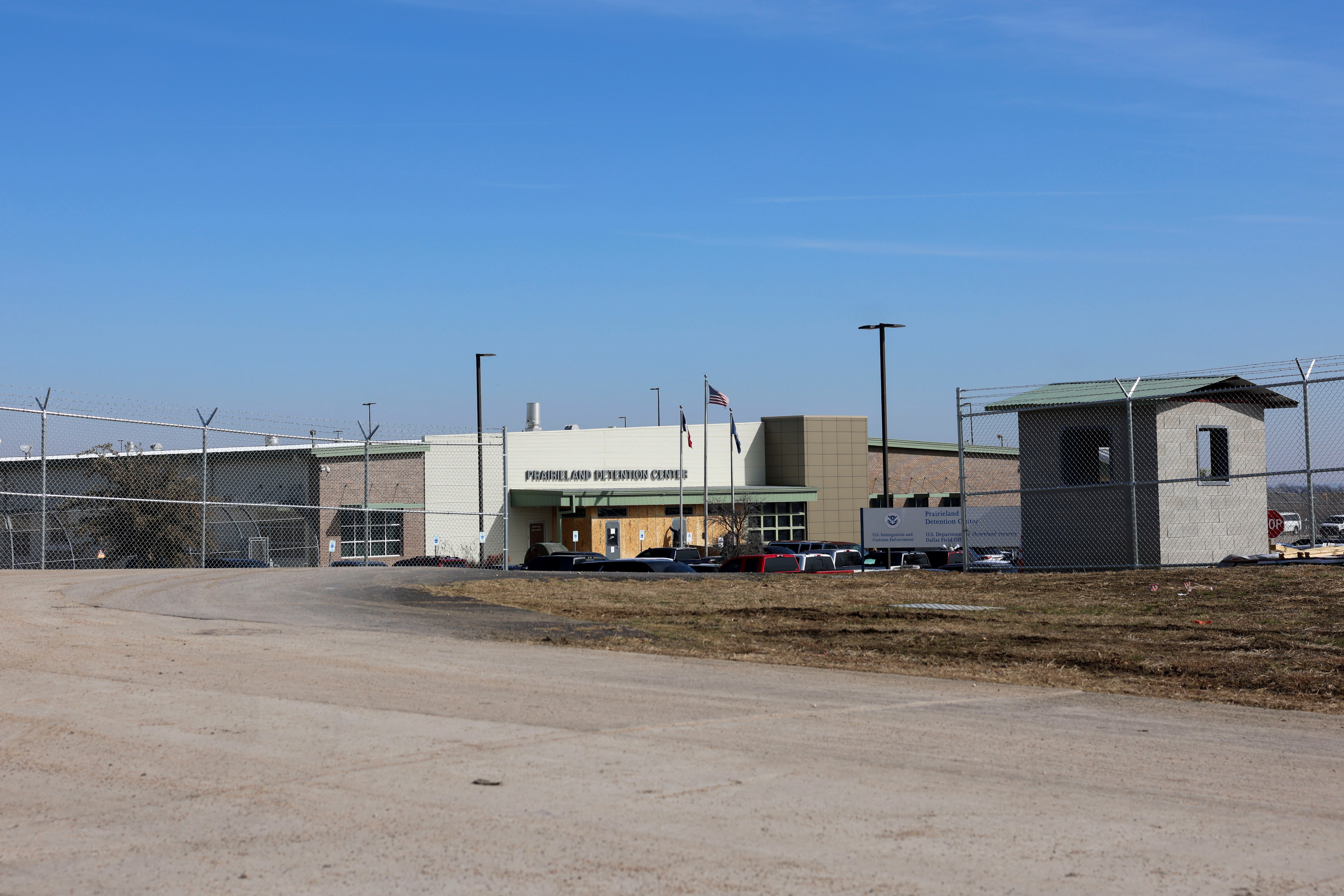 ALVARADO, TEXAS - JANUARY 30: The Prarieland Detention Center is seen, on Friday, Jan. 30, 2026, in Alvarado. (Shafkat Anowar/The Dallas Morning News via Getty Images)