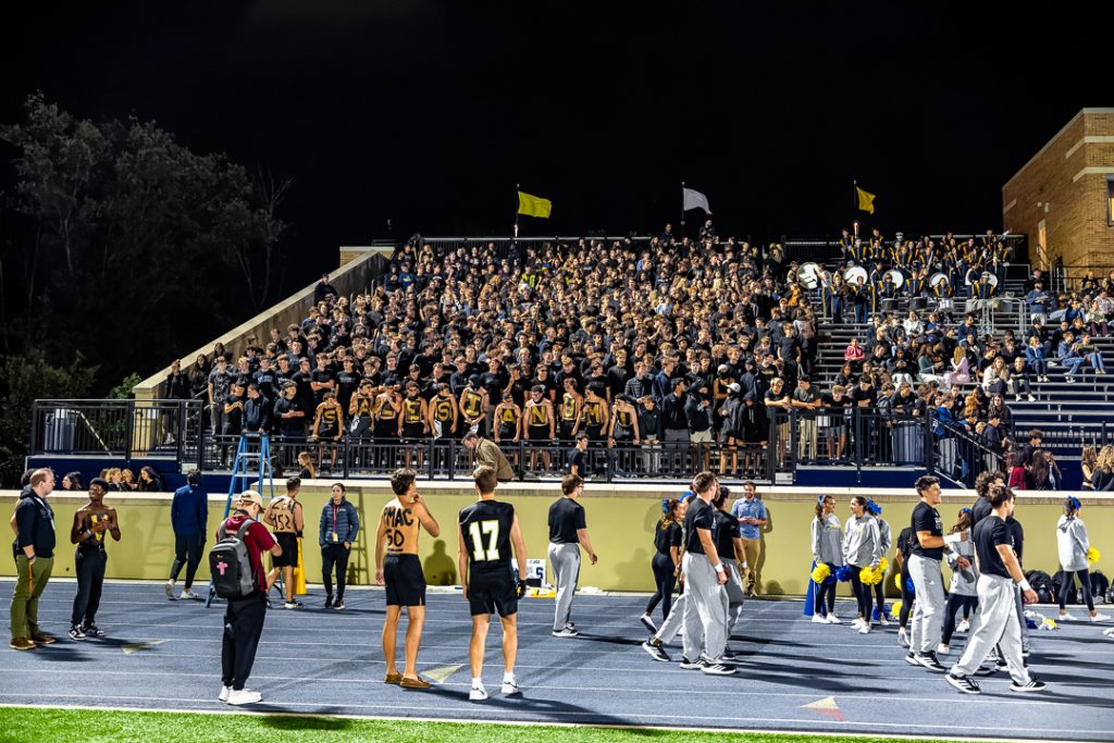 The Salesianum student section was packed as they cheered on the Sals.