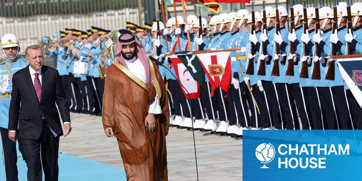 President Recep Tayyip Erdogan welcomes Crown Prince of Saudi Arabia Mohammed bin Salman inspect an honour guard