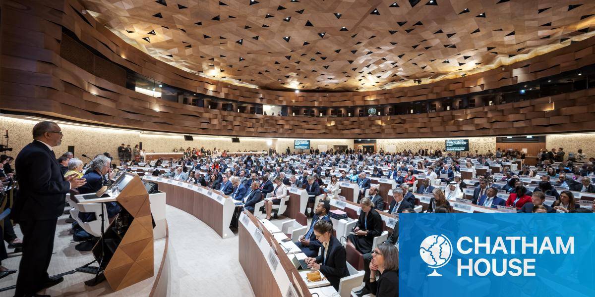 World Health Organization (WHO) Director-General Tedros Adhanom Ghebreyesus delivers his report before delegates during the World Health Assembly in Geneva on 19 May 2025.