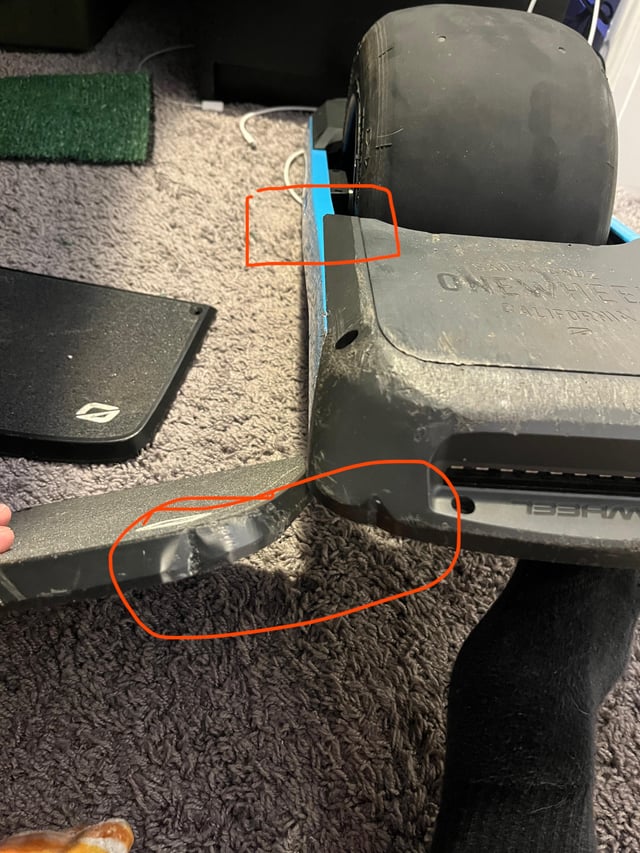 Pint X bumper and rear pad damaged..