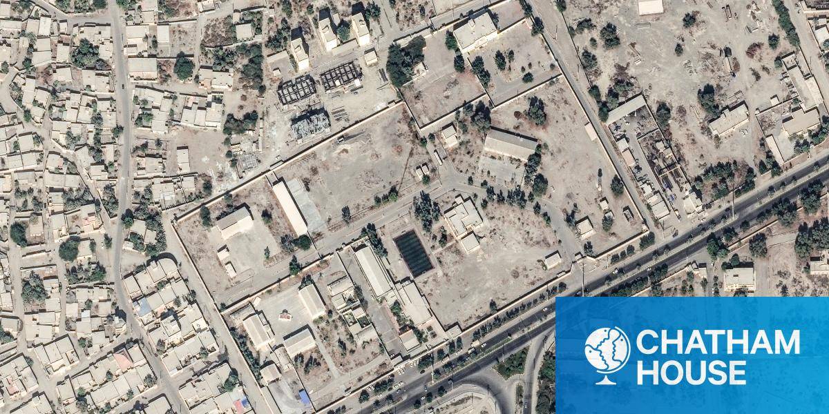 A satellite image of the Shajarah Tayyebeh school building