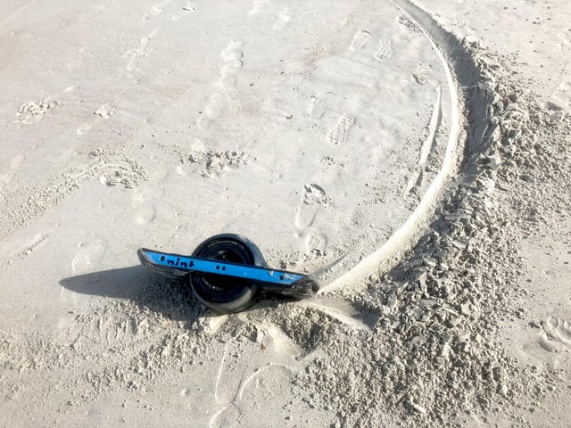 Incomplete Carving Turn. Put the onewheel on a rail, literally.