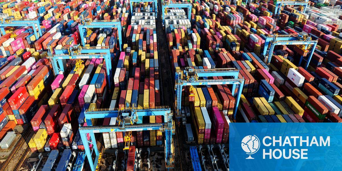 Shipping containers in Qingdao, China