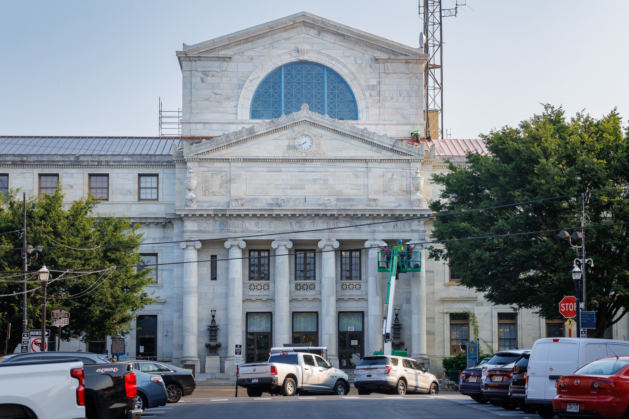 A photograph of a large, imposing courthouse building.