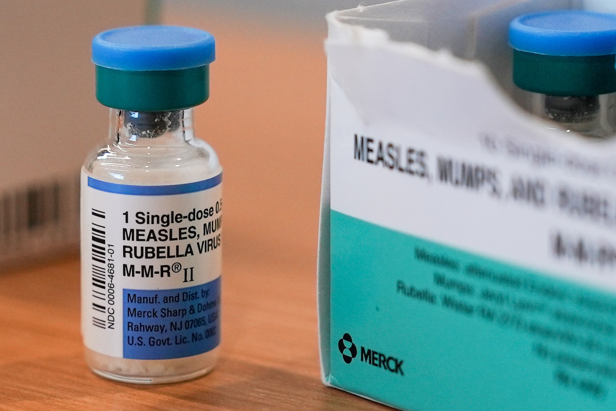 vial of the MMR vaccine single dose in Texas Feb 2025