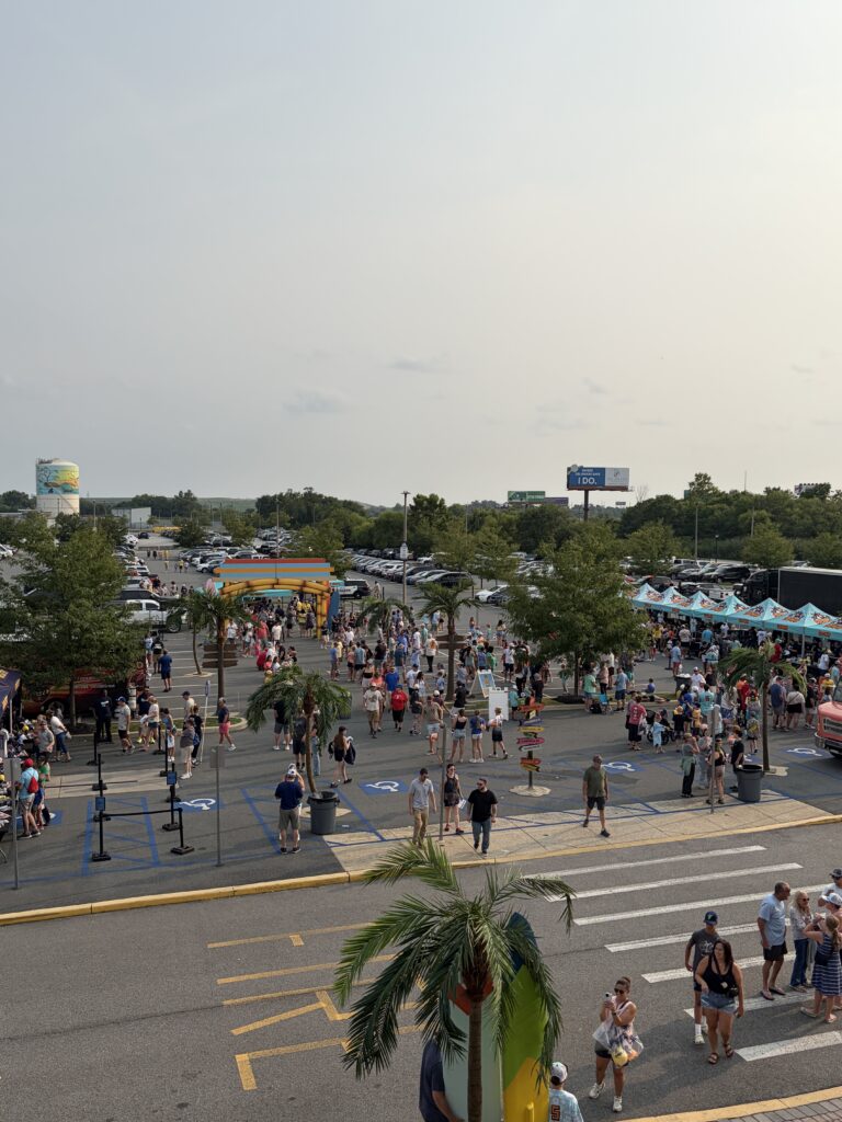 Fans enter the stadium from the plaza to witness the first Banana Ball game ever played in Delaware. Photo Credit: Ryan Colasanti