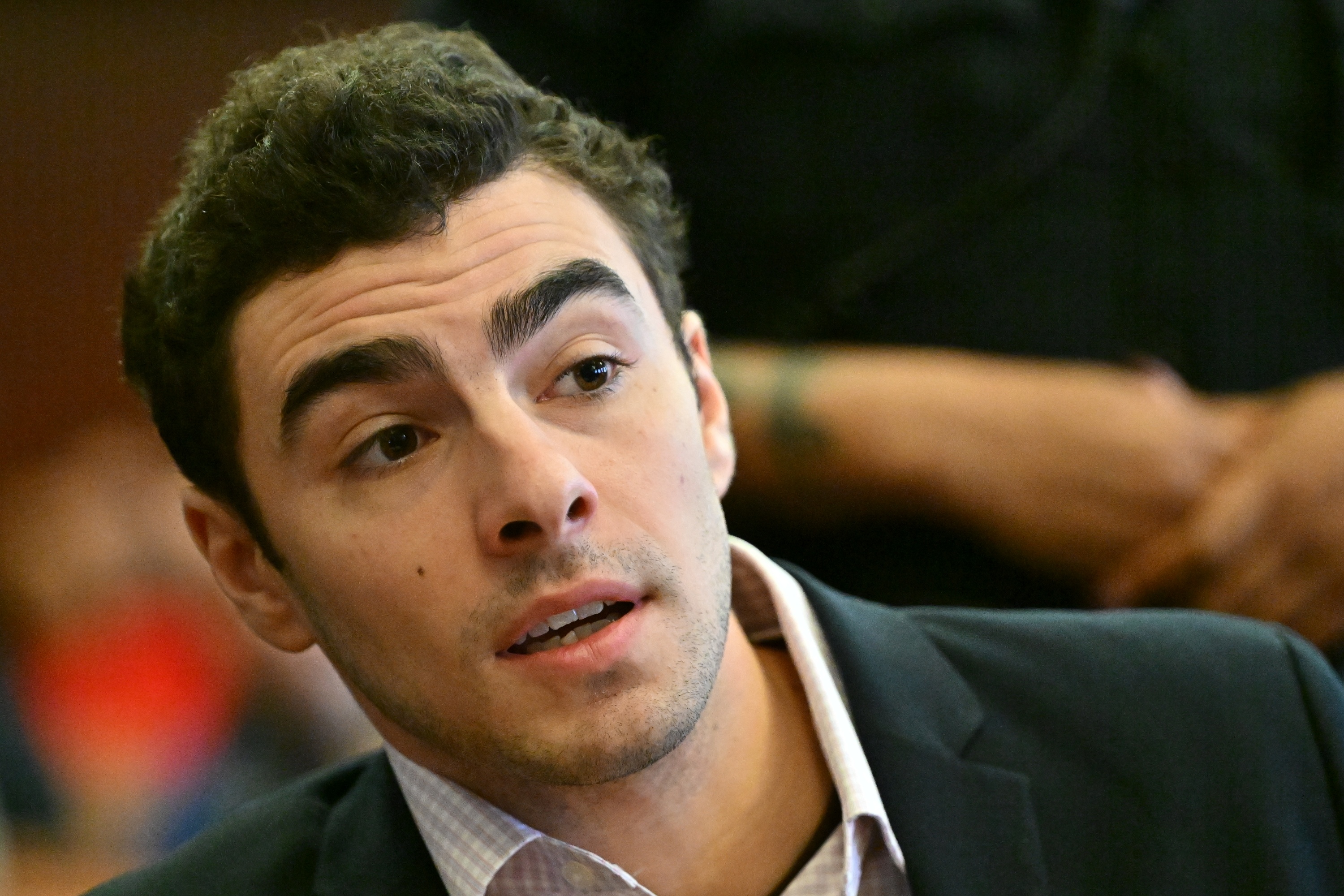 NEW YORK, NEW YORK - DECEMBER 02: Luigi Mangione appears for the second day of a suppression of evidence hearing in the killing of UnitedHealthcare CEO Brian Thompson in Manhattan Criminal Court on December 02, 2025 in New York City. Mangione's lawyers will argue to have the evidence thrown out because police officers allegedly did not read Mangione his Miranda rights and did not have a proper warrant when they searched his backpack at a Pennsylvania McDonald's last December. He is accused of fatally shooting UnitedHealthcare CEO Brian Thompson and faces state and federal murder charges. (Photo by Curtis Means-Pool/Getty Images)