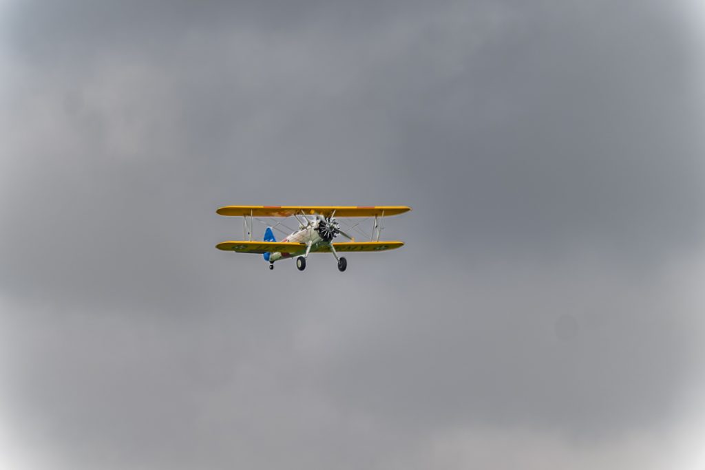 Lt. Col. Slater and Fisher take flight. Fisher was the pilot for the event.