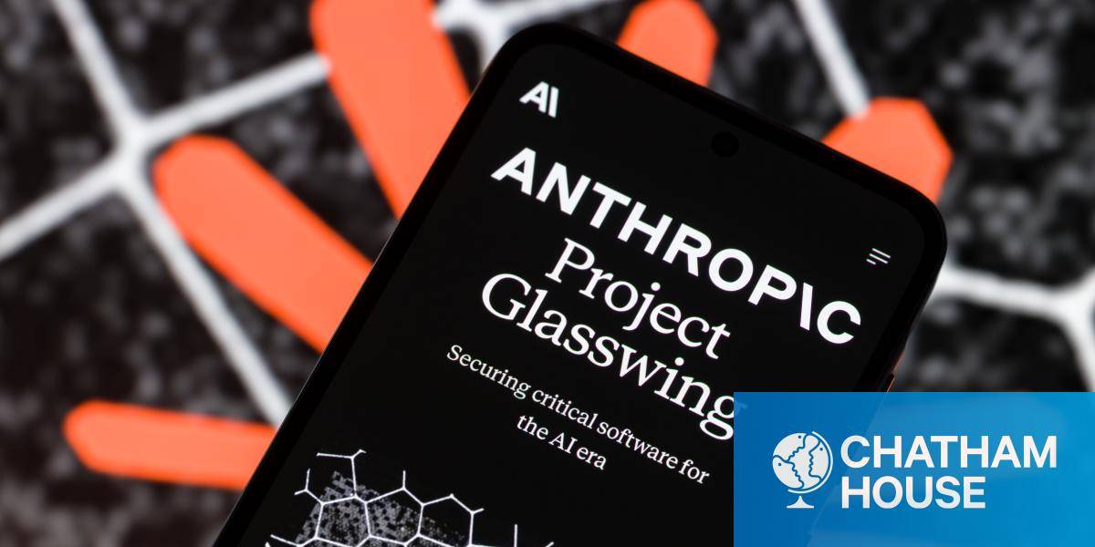 Text on a phone reads 'Anthropic Project Glasswing'