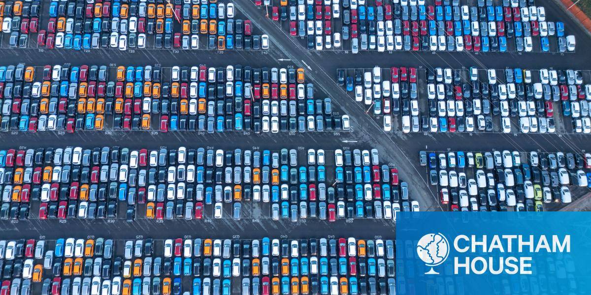 Recently imported cars, mainly electric vehicles made by Chinese company MG, at the Port of Bristol on 15 January 2025. 