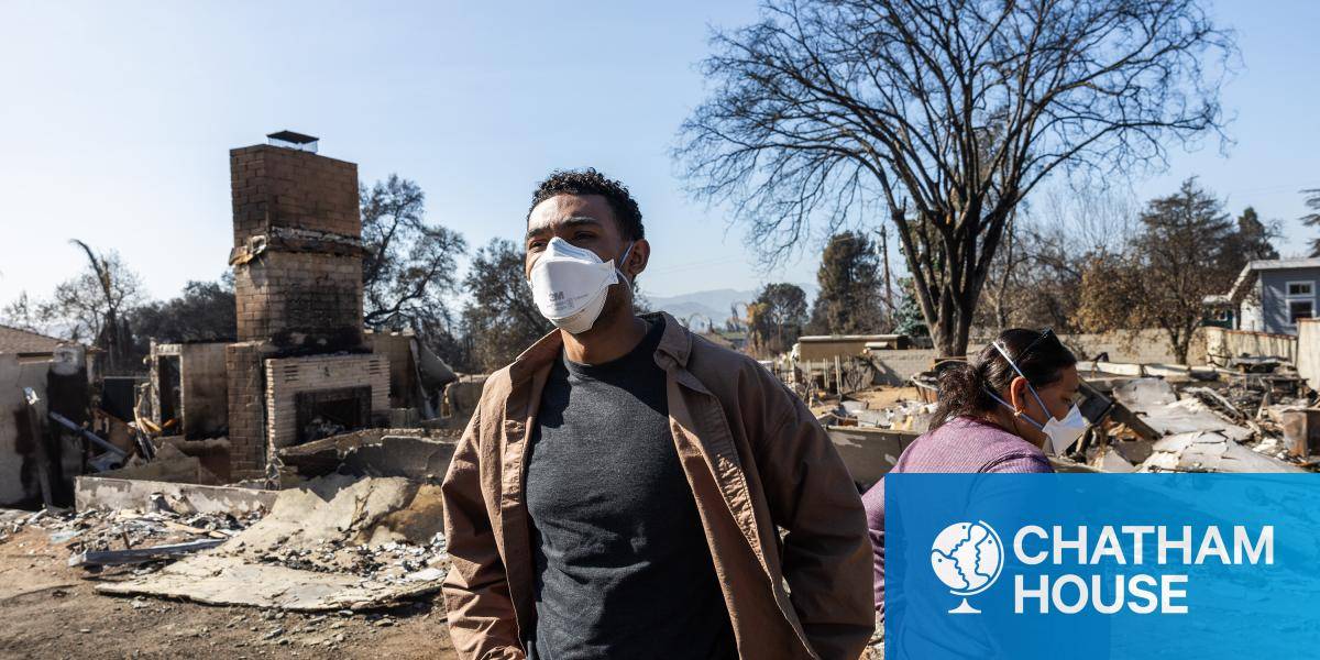 Leo Harrison saw for the first time the destroyed house that he lived in with his mother, after the Eaton fire in California. 