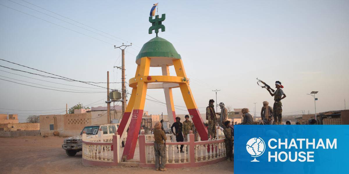 Tuareg rebels gather at a roundabout in Kidal, on 26 April 26, 2026. 