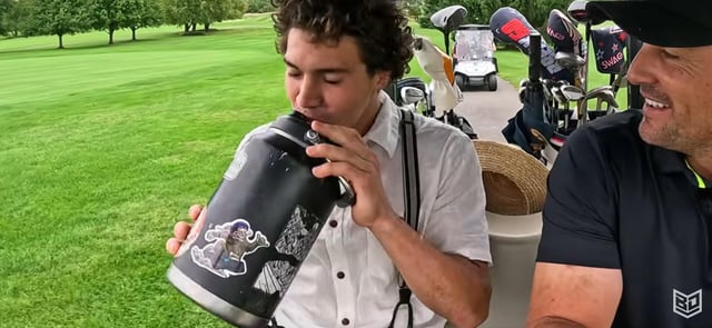 In the new Break 50 with Bryson Dechambeau I spied a Onewheel sticker