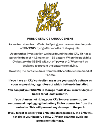 PSA: XRV PNP BATTERY KIT USERS