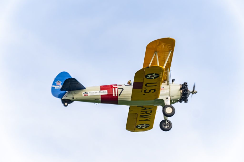 A look at the plane while Fisher and Cpl. Basil fly around.