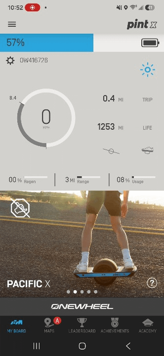 One wheel app glitch?