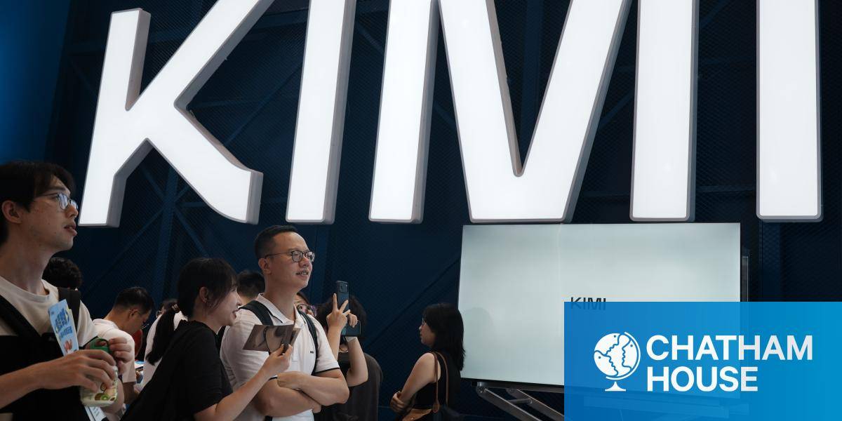 People visiting the Kimi booth at the World AI Conference in Shanghai, China, on Monday 20 July 2026.