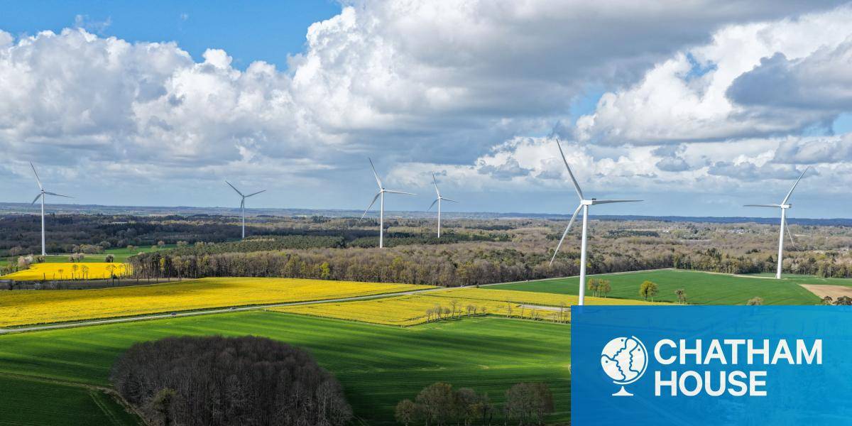 Wind turbines in western France