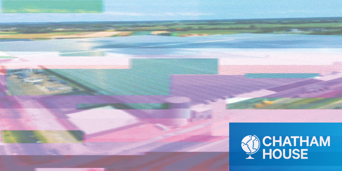 glitched image of a data centre
