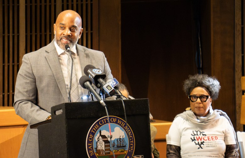Wilmington City Council President Trippi Congo speaks at a Jan. 16 press conference announcing the creation of the Office of Educational Advocacy.