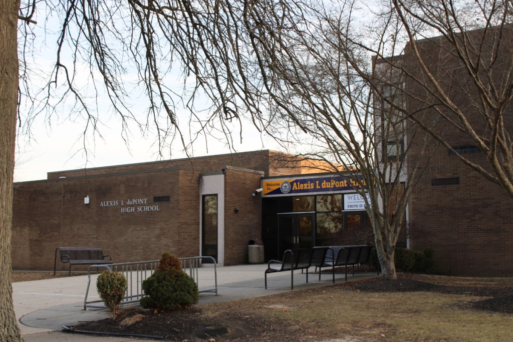 A.I. du Pont High School is seen in Greenville, Delaware, in December 2024.