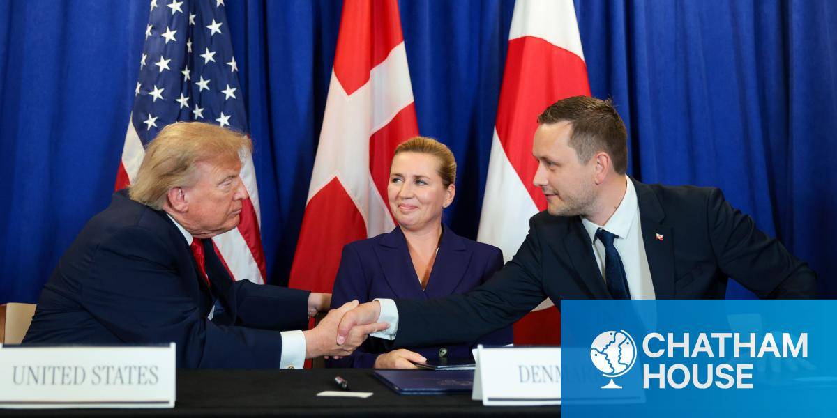 President Donald Trump, Prime Minister of Denmark Mette Frederiksen and Prime Minister of Greenland Jens-Frederik Nielsen at the signing of a security pact at UN Headquarters in New York City. 