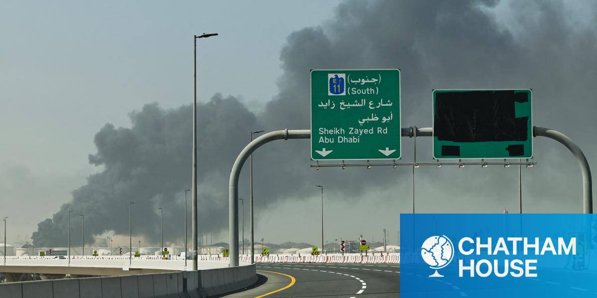 A plume of smoke rises from the port of Jebel Ali following a reported Iranian strike in Dubai on March 1, 2026. 
