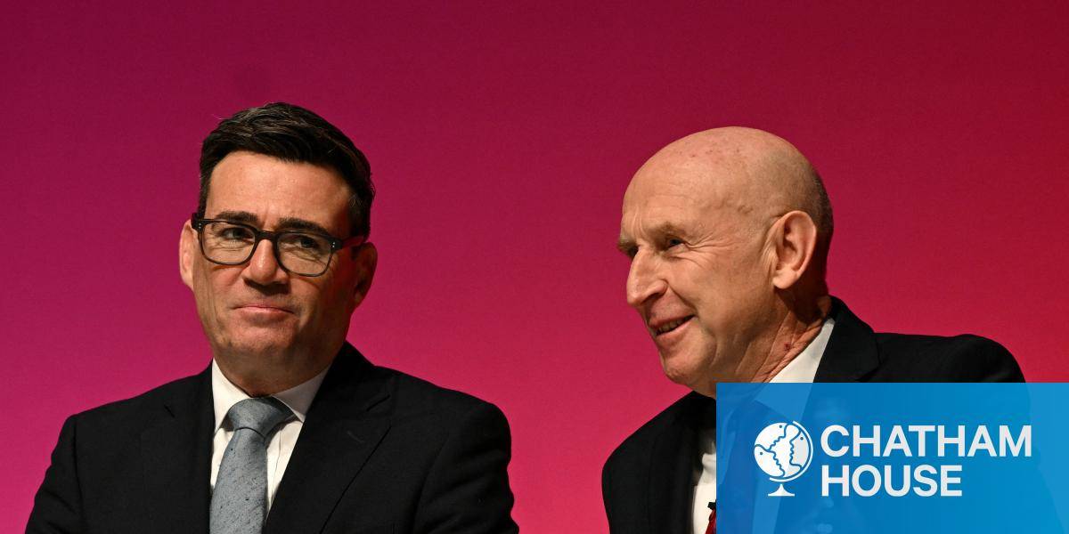 Britain's Prime Minister Andy Burnham and Chancellor of the Exchequer John Healey