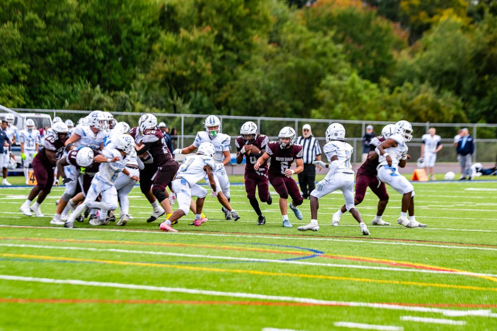 Browning runs for a first down on Hodgson's final drive of the game, trailing by seven.