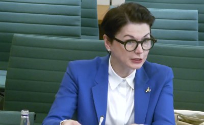 Orysia Lutsevych&nbsp;speaking at Parliament on 9 June.