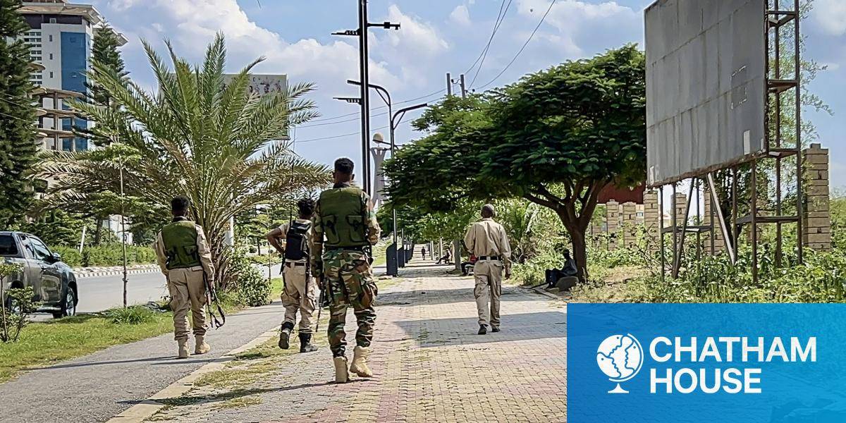 Members of the Tigray People's Liberation Front (TPLF) walk along a main road in Mekelle on 23 September 2026.