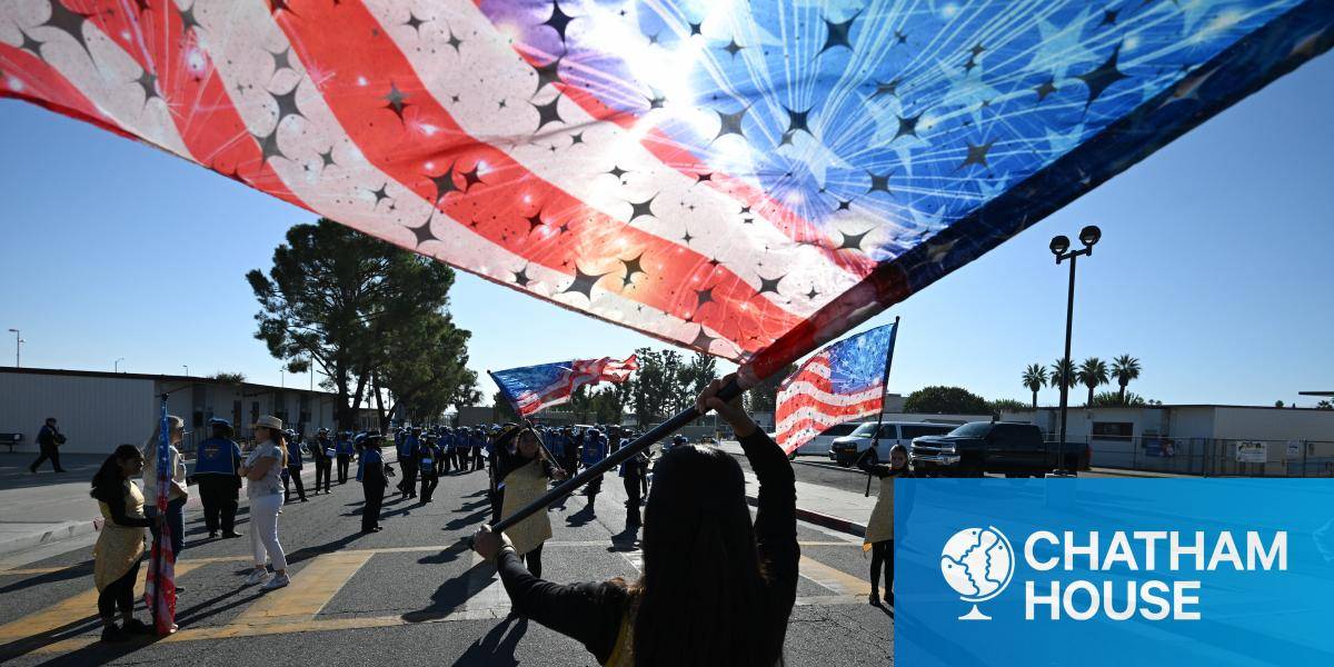 Students march during the Oildorado Grand Parade, themed "Make Oil Great Again," on 18 October 2025 in Taft, California.