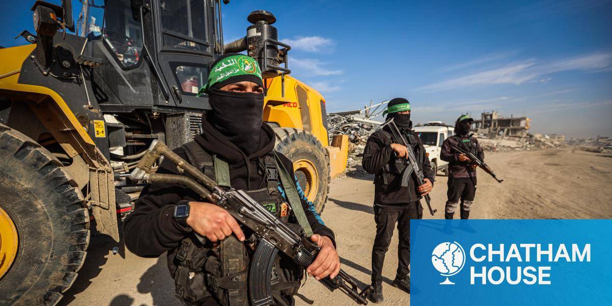 Hamas fighters in Gaza City in January 2026