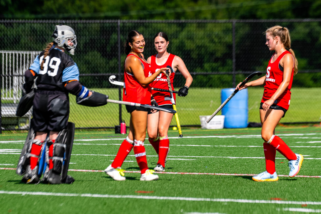 Smyrna players are all smiles as they scrimmage against Easton High School. The Eagles will start their season on September 9, against Archmere.