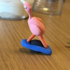 I made this cute flamingo riding a Onewheel:)