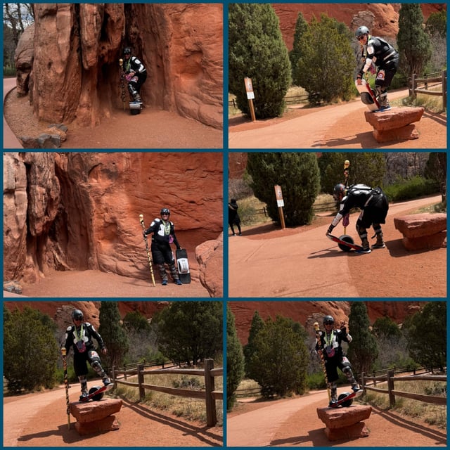 Jeremy wheeling around The Garden of the Gods!